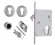 KIT CORREDERA LLAVE ROSETA REDONDA NIQUEL SATINADO